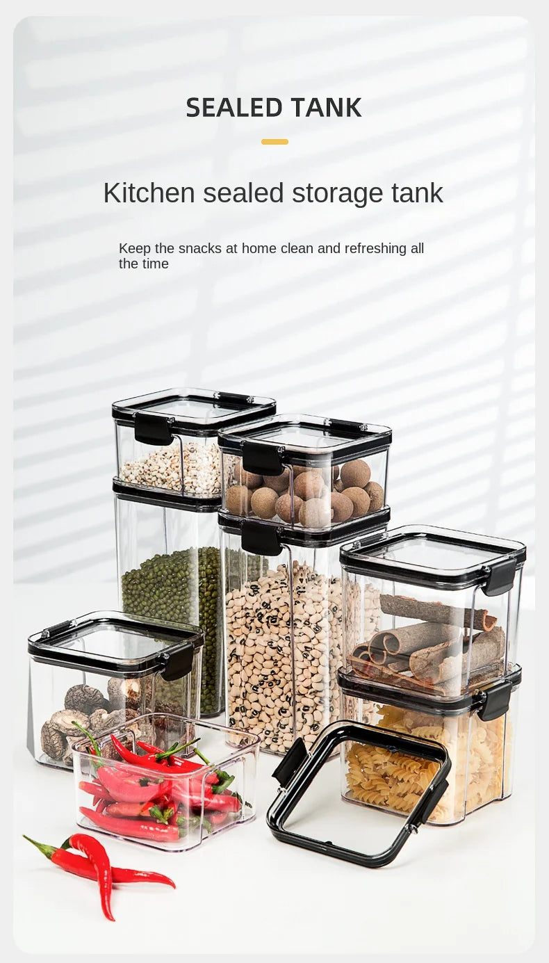 Airtight Kitchen Storage Jars — Pantry Canisters for Grain and Cereal