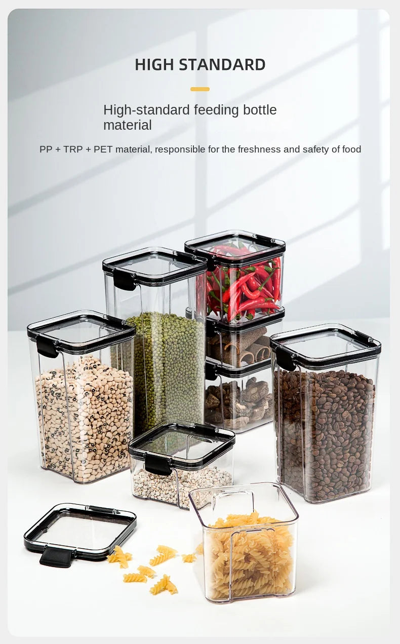 Airtight Kitchen Storage Jars — Pantry Canisters for Grain and Cereal