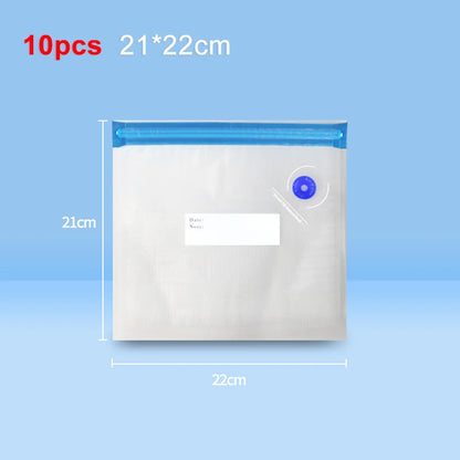 Reusable Vacuum Seal Food Storage Bags — 10-Pack BPA-Free Airtight Bags with Air Valve