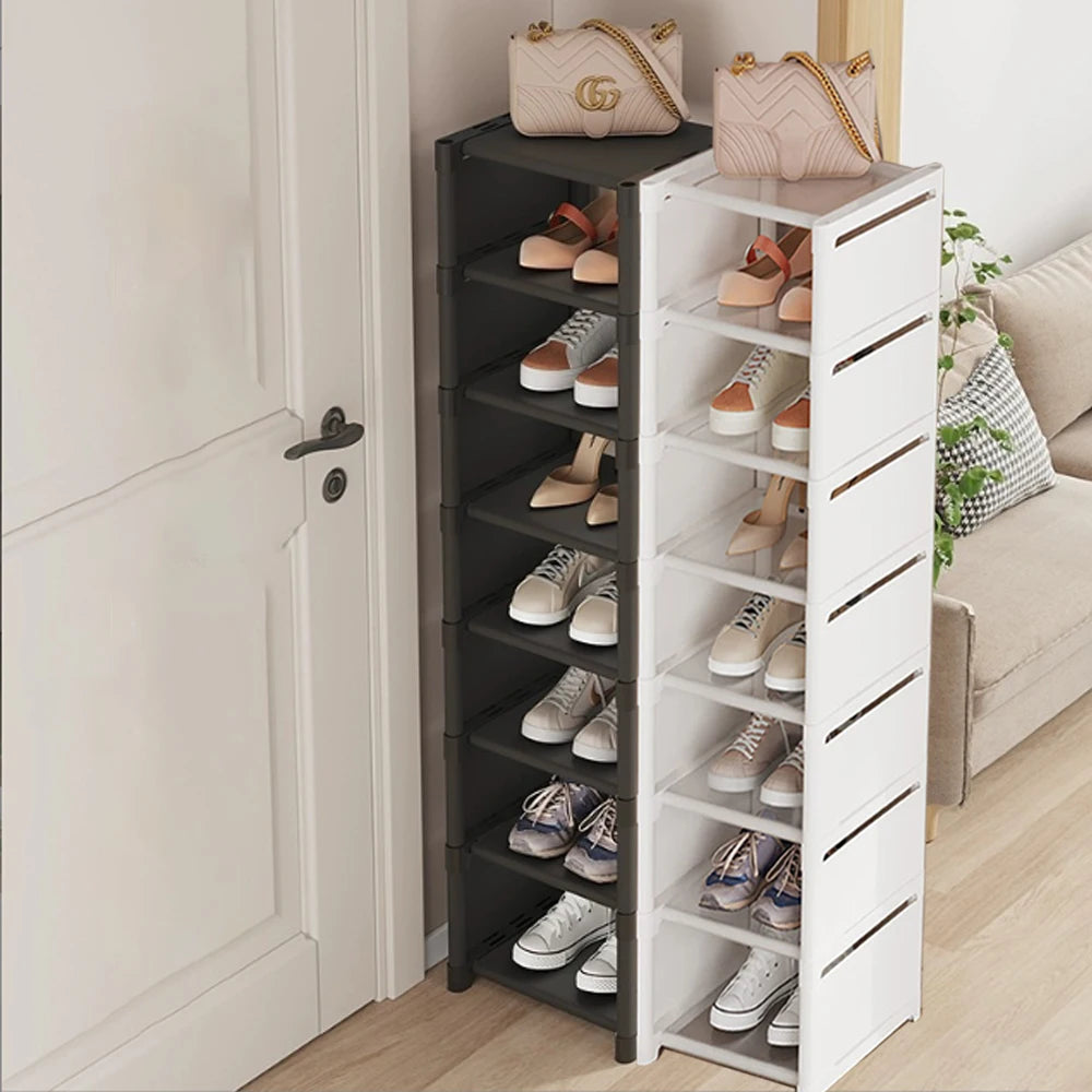 Stackable Non-Woven Shoe Rack Organizer — 4 to 7 Tiers