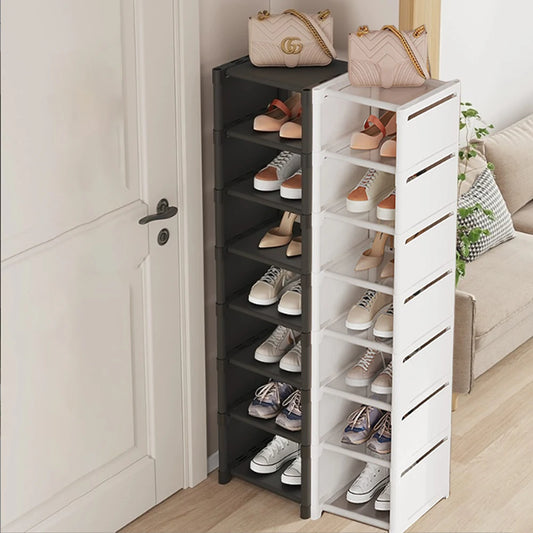 Stackable Non-Woven Shoe Rack Organizer — 4 to 7 Tiers