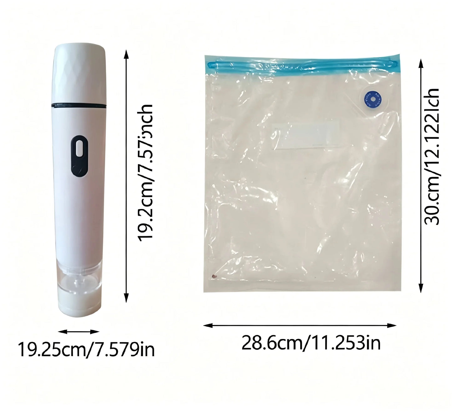 Handheld Food Vacuum Sealer with 15 Bags — Portable Airtight Freshness Keeper