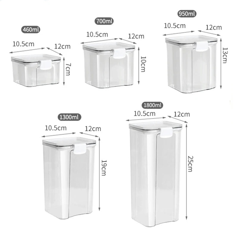 Airtight Kitchen Storage Jars — Pantry Canisters for Grain and Cereal