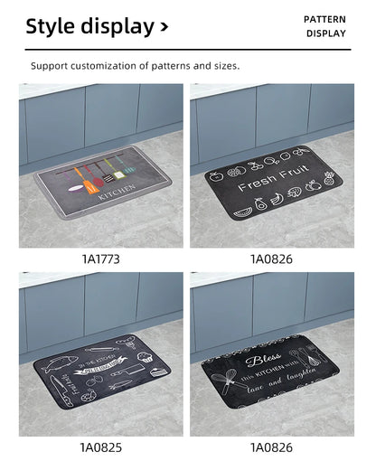 Non-Slip Kitchen and Bathroom Floor Mat — Quick-Dry Absorbent Rug