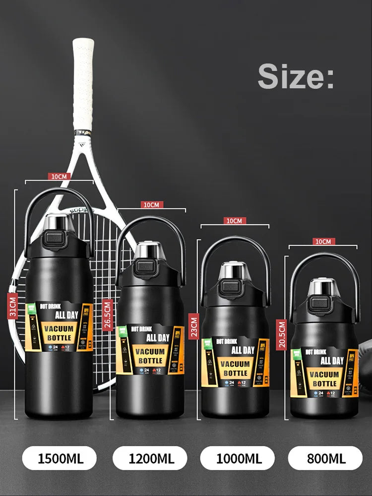 Stainless Steel Insulated Travel Tumbler with Straw — Vacuum Flask for Hot and Cold Drinks