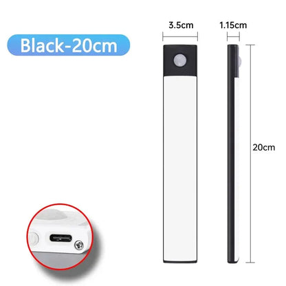 Under Cabinet Motion Sensor LED Light — USB Rechargeable Kitchen and Closet Lighting