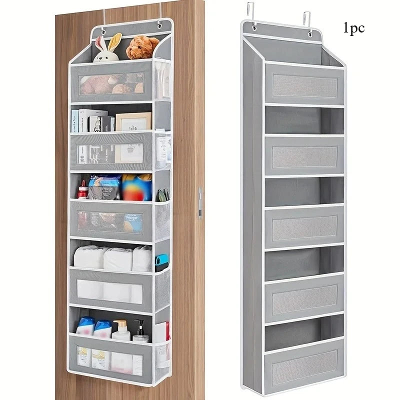 Over-Door Hanging Storage Organizer — 5-Shelf Behind Door Rack for Pantry and Closet