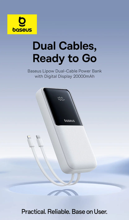 20,000mAh Fast Charging Portable Power Bank — PD 22.5W Travel Phone Charger