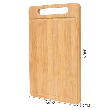 Bamboo Cutting Board — Double-Sided Kitchen Chopping Board with Juice Groove