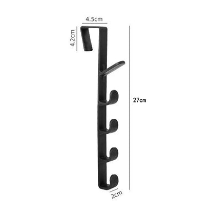 Over-Door Coat and Bag Hook Rack — Multi-Hook, No Drilling