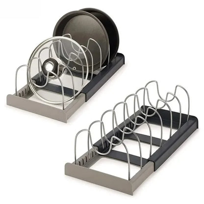 Expandable Cabinet Rack for Pot Lids, Pans and Cutting Boards