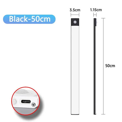 Under Cabinet Motion Sensor LED Light — USB Rechargeable Kitchen and Closet Lighting