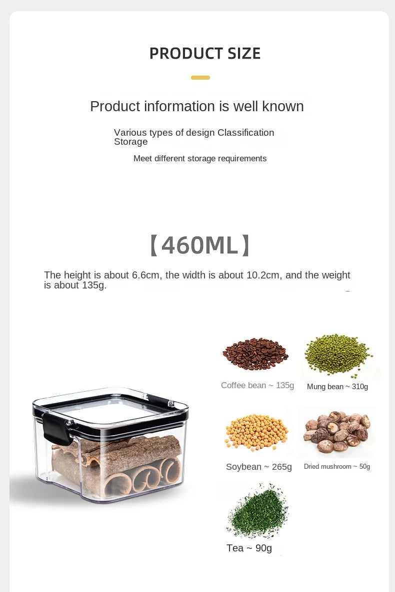 Airtight Kitchen Storage Jars — Pantry Canisters for Grain and Cereal