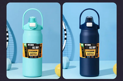 Stainless Steel Insulated Travel Tumbler with Straw — Vacuum Flask for Hot and Cold Drinks