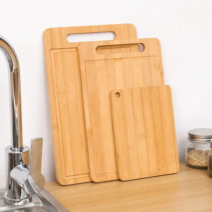 Bamboo Cutting Board — Double-Sided Kitchen Chopping Board with Juice Groove