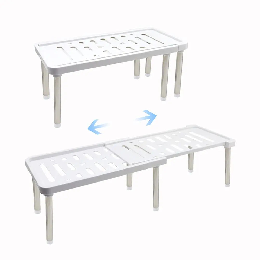 Expandable Kitchen Cabinet Shelf Organizer — Adjustable Multi-Tier Spice and Dish Rack