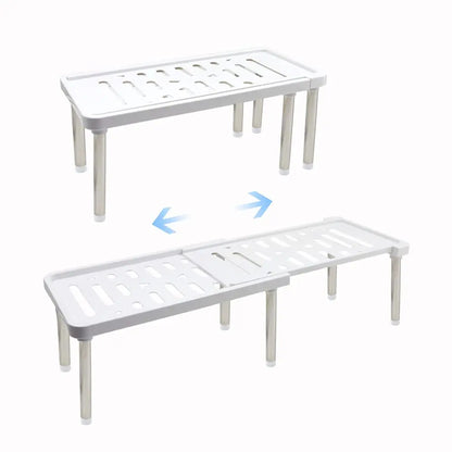 Expandable Kitchen Cabinet Shelf Organizer — Adjustable Multi-Tier Spice and Dish Rack