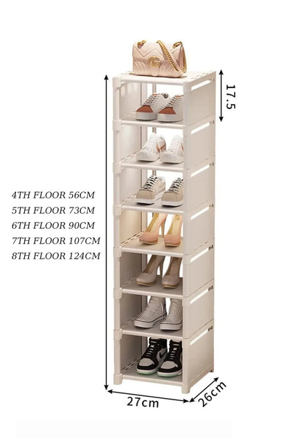 Stackable Non-Woven Shoe Rack Organizer — 4 to 7 Tiers