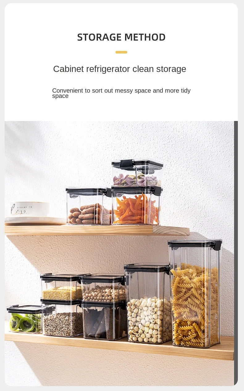 Airtight Kitchen Storage Jars — Pantry Canisters for Grain and Cereal