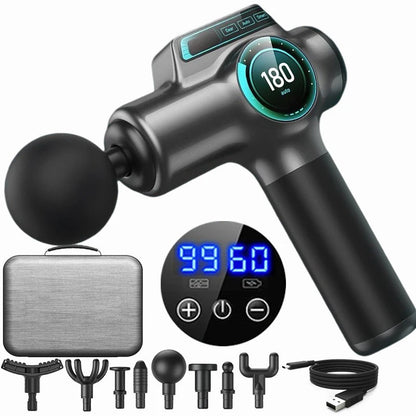 Professional Percussion Muscle Massage Gun — Deep Tissue Massager for Back, Neck and Body Recovery