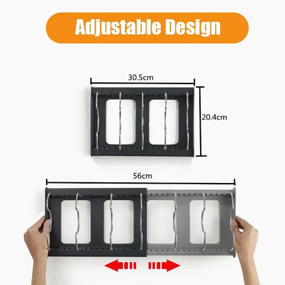Expandable Cabinet Rack for Pot Lids, Pans and Cutting Boards