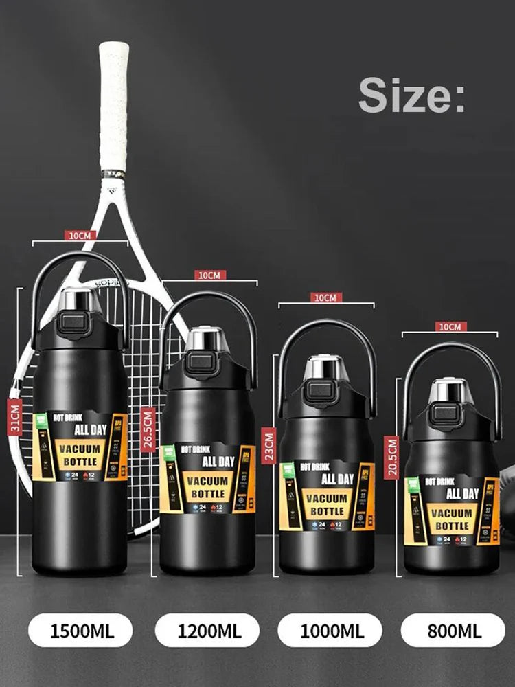 Stainless Steel Insulated Travel Tumbler with Straw — Vacuum Flask for Hot and Cold Drinks