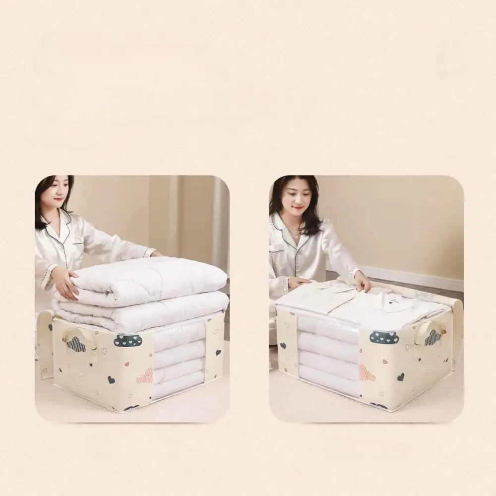 Large Non-Woven Storage Bag with Handles — Foldable, M or L