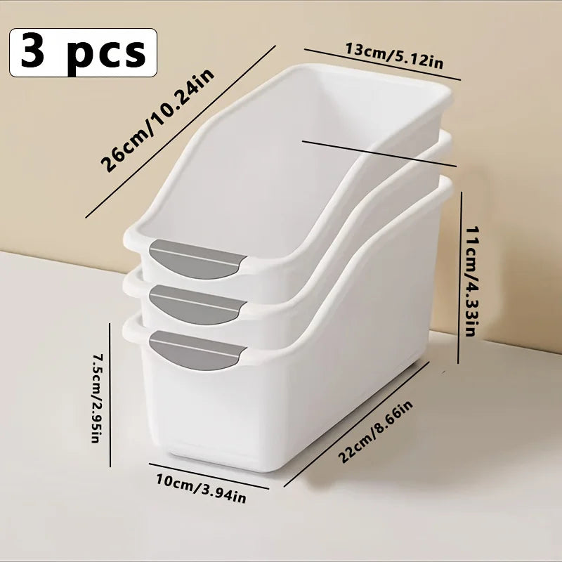 Pantry Storage Bins — Stackable Kitchen Cabinet Organizer Set