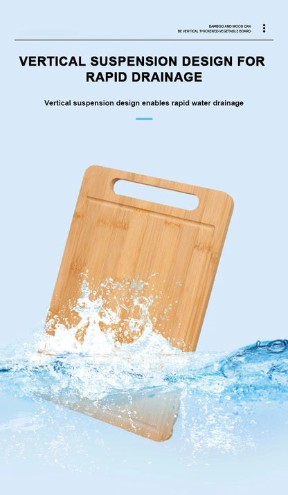Bamboo Cutting Board — Double-Sided Kitchen Chopping Board with Juice Groove