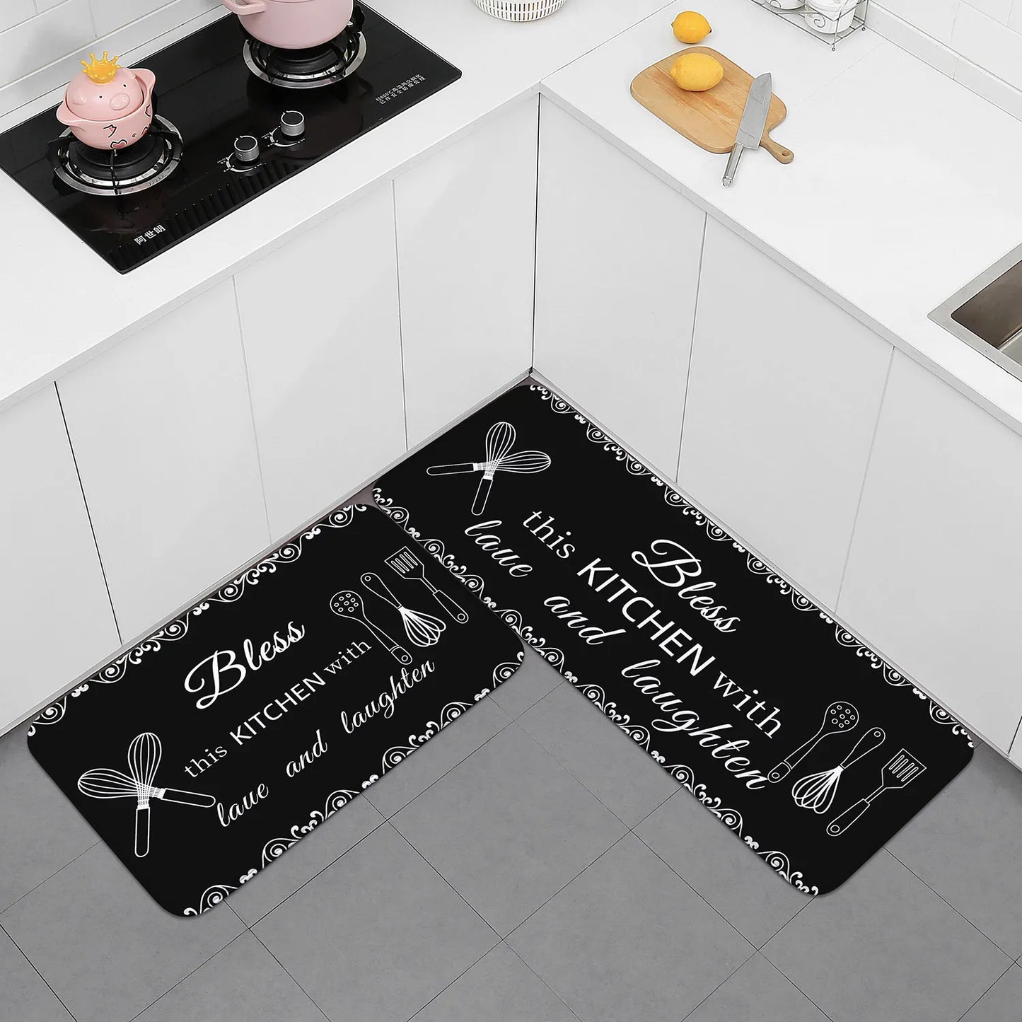 Non-Slip Kitchen and Bathroom Floor Mat — Quick-Dry Absorbent Rug