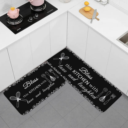 Non-Slip Kitchen and Bathroom Floor Mat — Quick-Dry Absorbent Rug