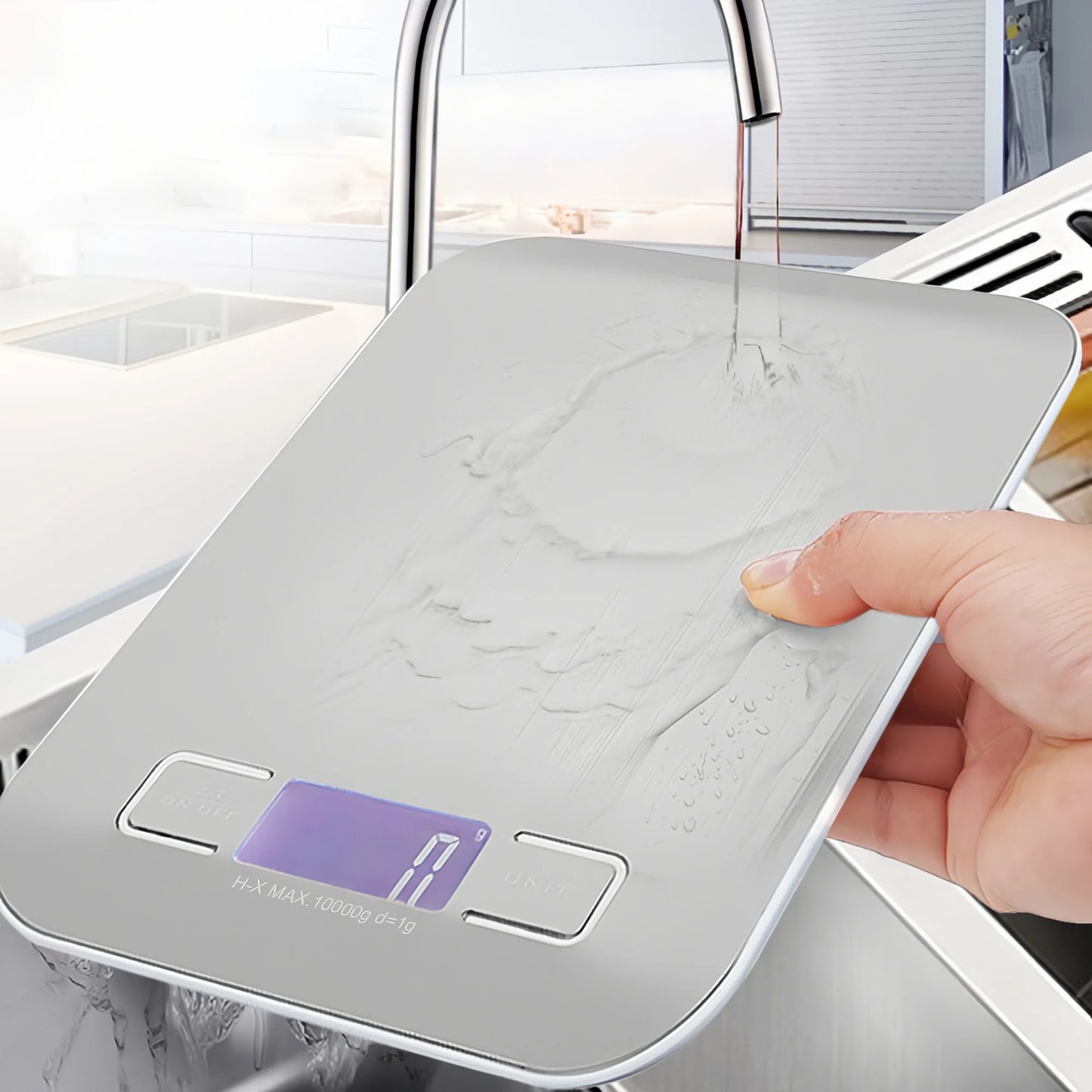 Digital Kitchen Food Scale — Stainless Steel Weighing Scale for Baking and Cooking
