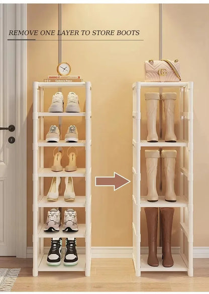 Stackable Non-Woven Shoe Rack Organizer — 4 to 7 Tiers