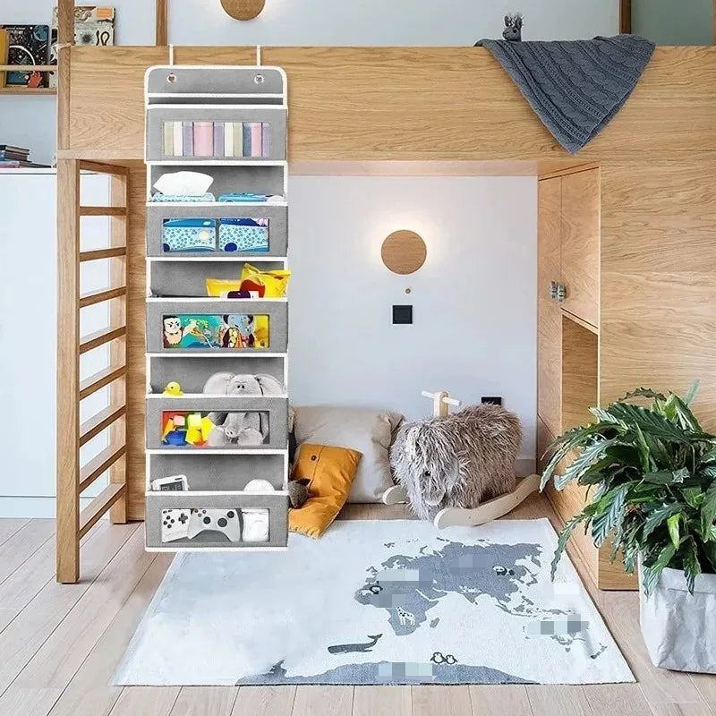 Over-Door Hanging Storage Organizer — 5-Shelf Behind Door Rack for Pantry and Closet