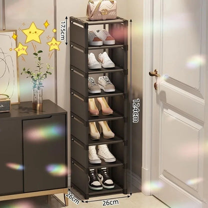 Stackable Non-Woven Shoe Rack Organizer — 4 to 7 Tiers