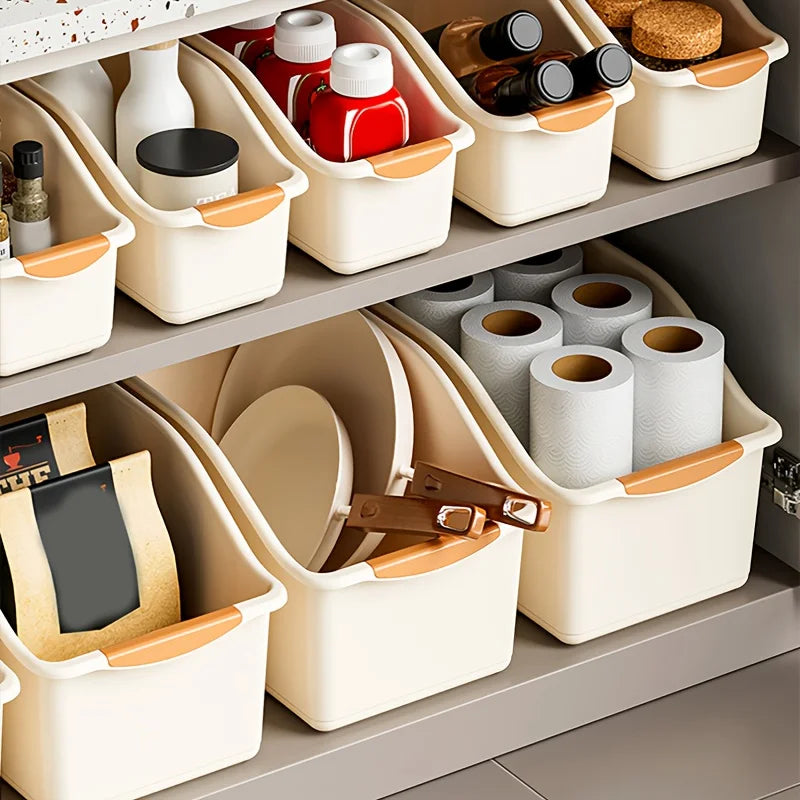 Pantry Storage Bins — Stackable Kitchen Cabinet Organizer Set