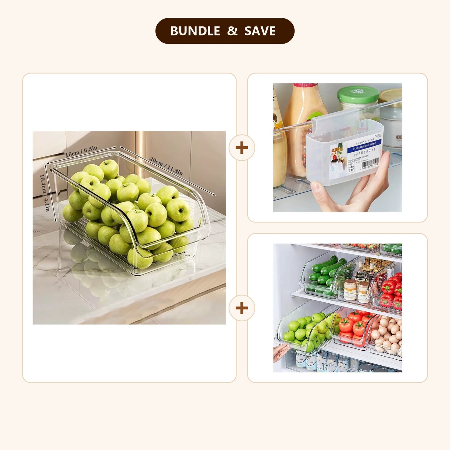 HomeScroll Refrigerator Organization Starter Kit — included products