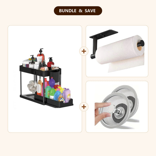 HomeScroll Under Sink Organization Bundle — included products